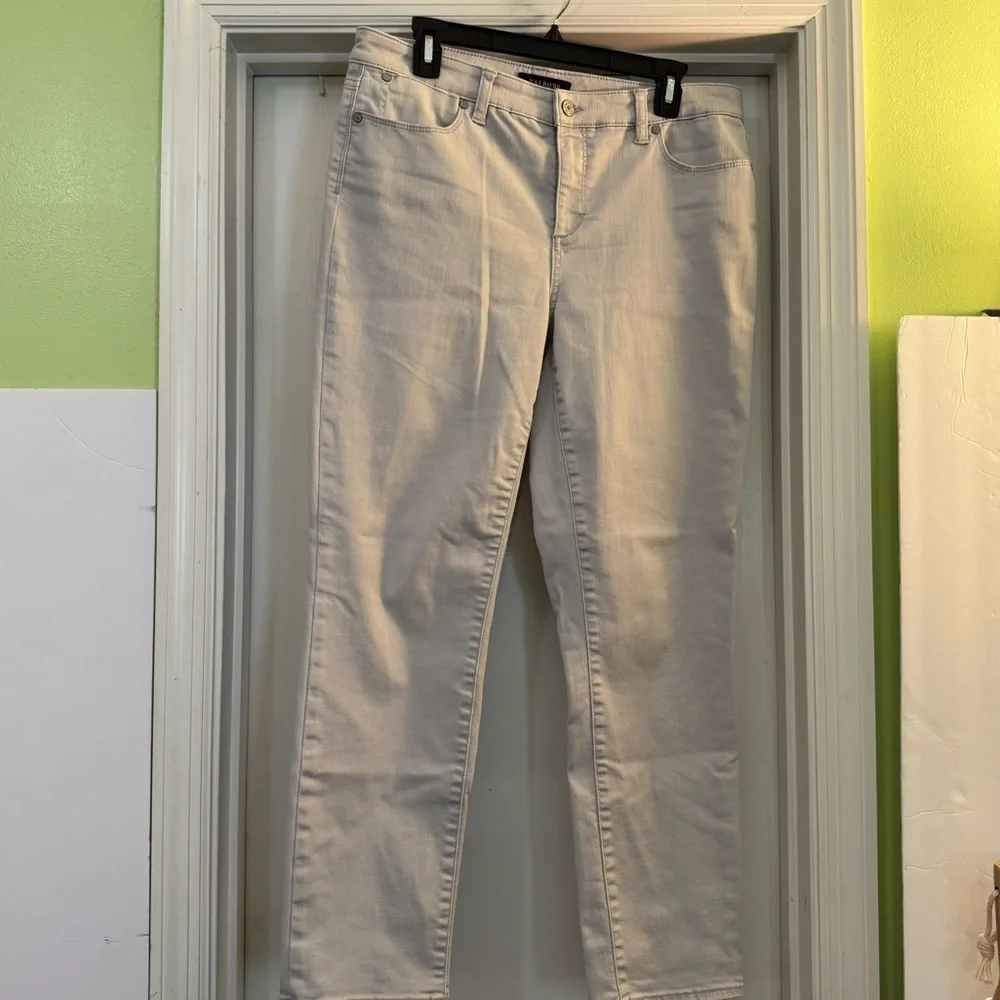 Talbots Flawless Five Pocket Slim Ankle Gray Jeans